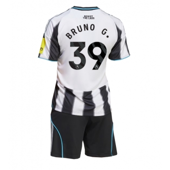 Billige Fotballdrakt Newcastle United Bruno Guimaraes #39 Replika Hjemmedraktsett Barn 2025-26 Kortermet (med bukser)